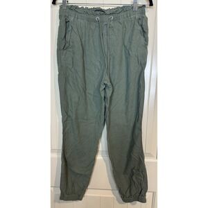 Social Standard by Sanctuary Ladies Linen Blend Elastic Waist pull on pants sz S